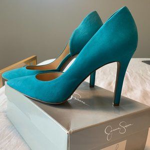 Jessica Simpson Women's Claudette Blue Suede Shoes